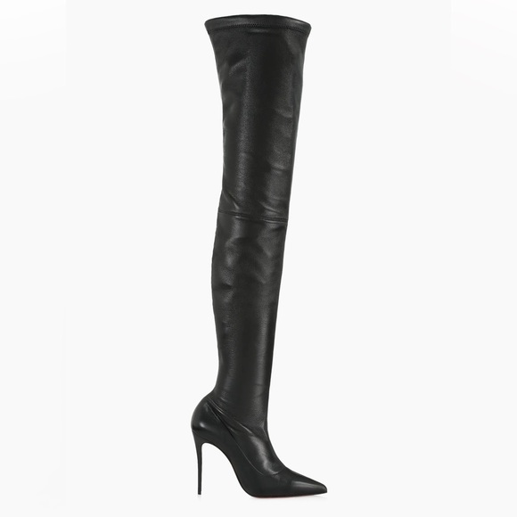 Christian Louboutin Kate 100 Leather Over-The-Knee Boots - Picture 1 of 13